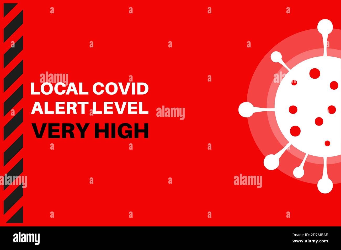 Very High Local Covid Alert Level (Tier 2) Vector Illustration Stock Vector