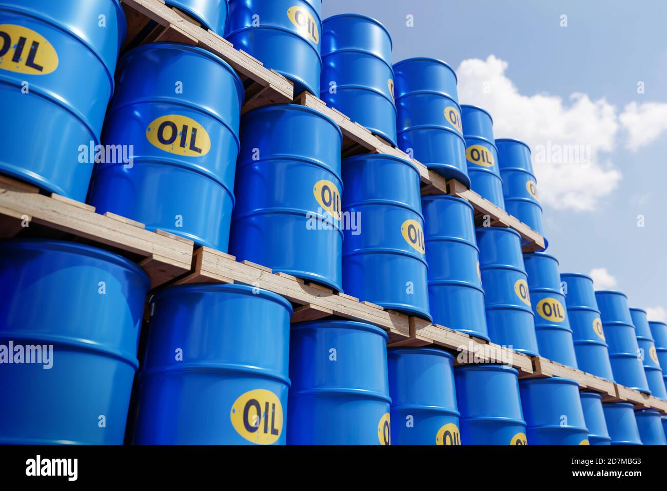 Oil Outdoor Storage 3D Illustration Stock Photo