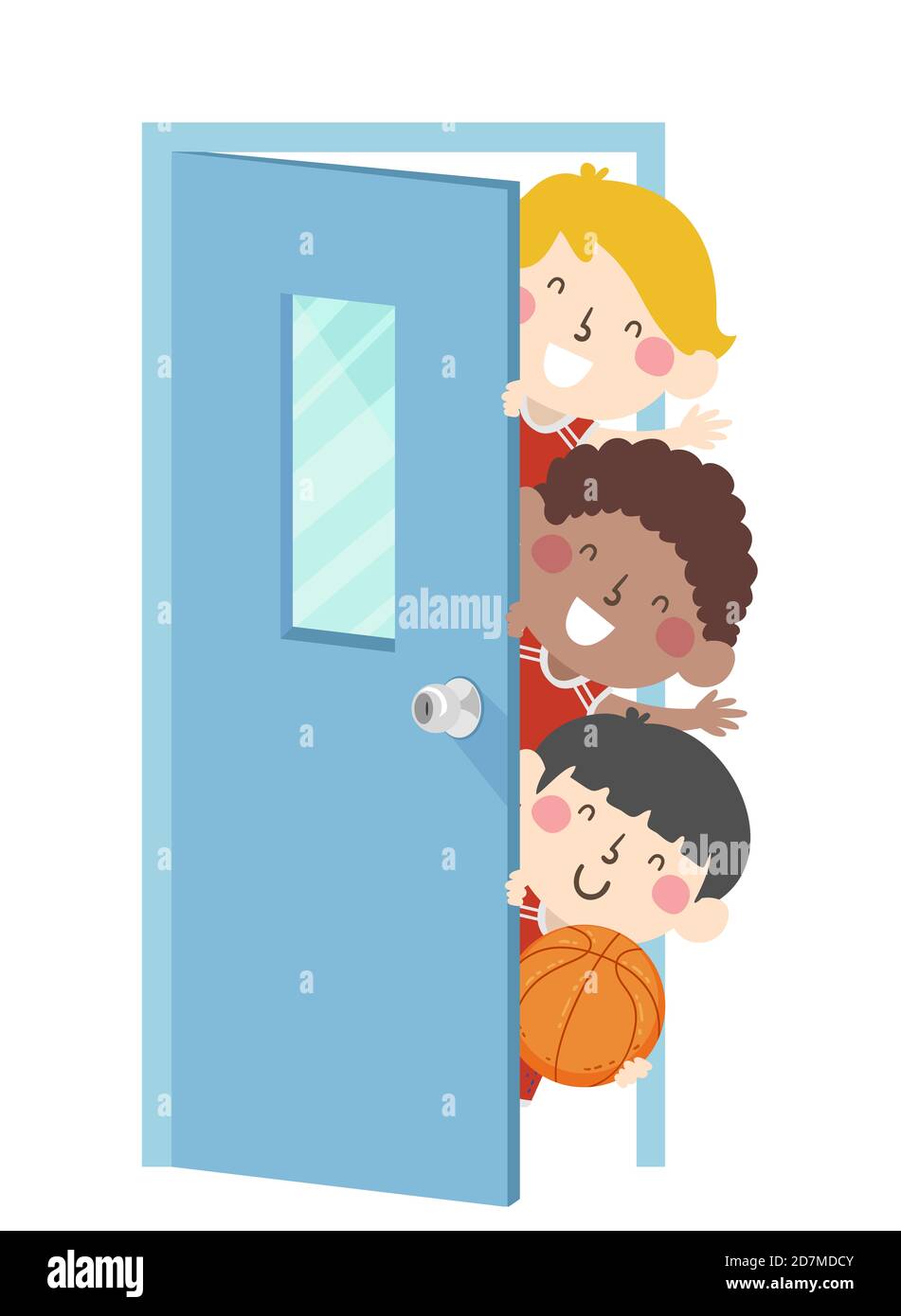 Peeking Door Cut Out Stock Images Pictures Alamy