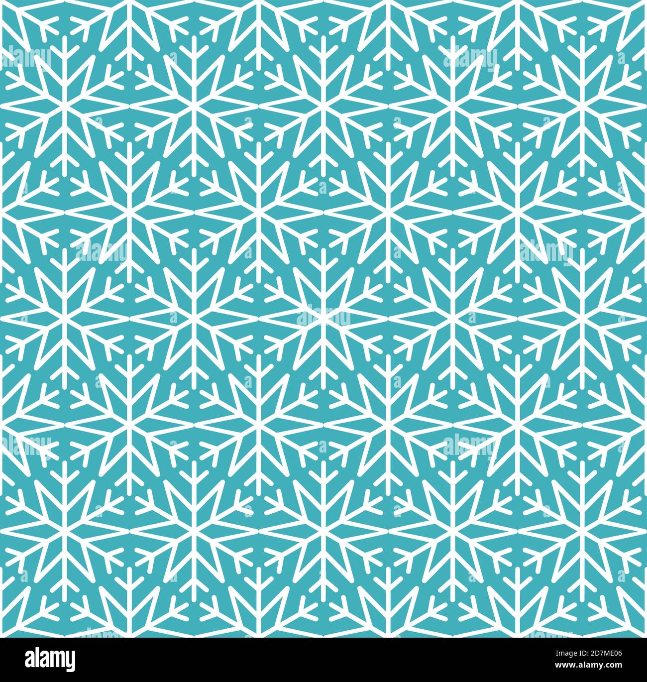 Snowflake blue seamless pattern for card, fabric, textile, cloth. Vector illustration. Stock Vector