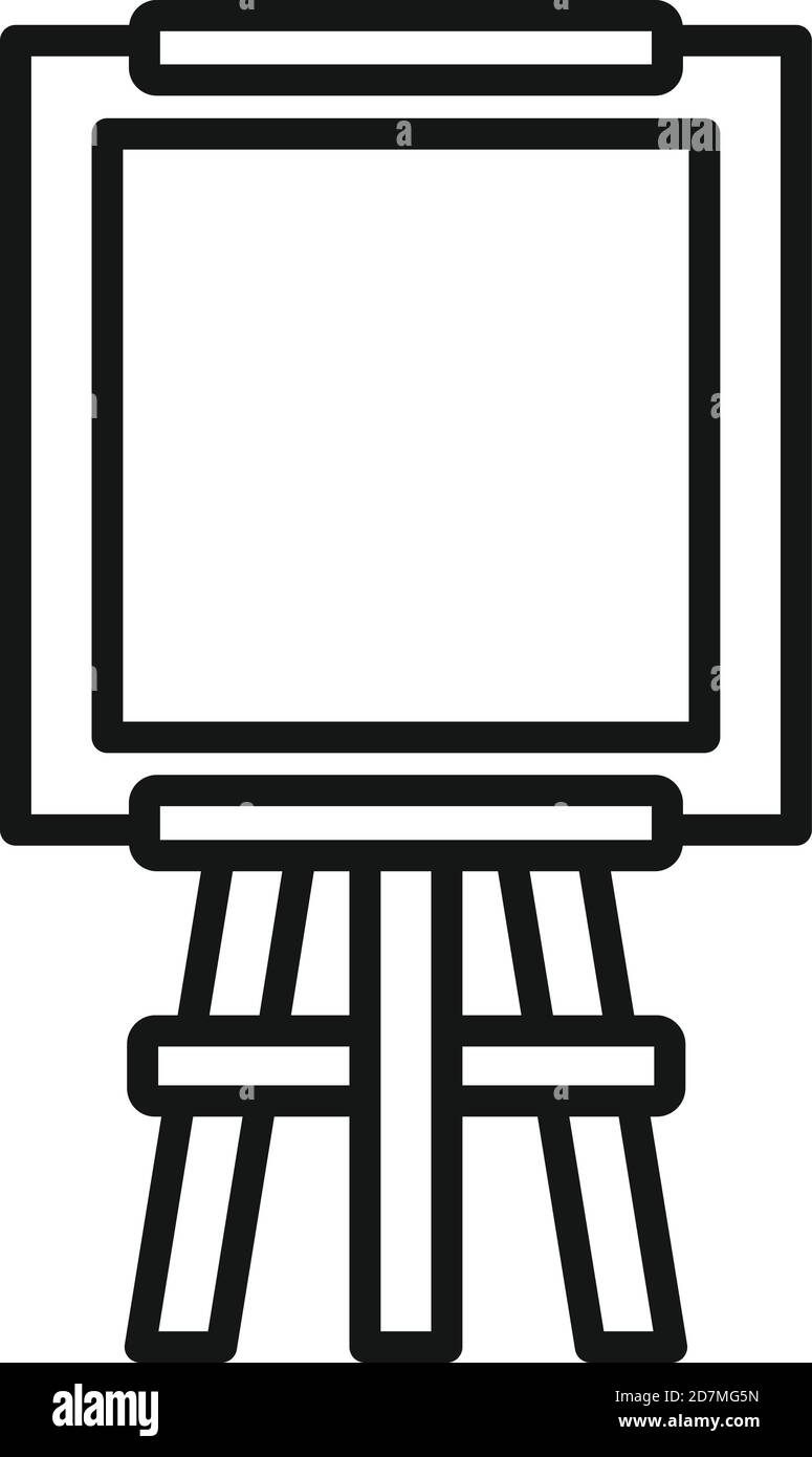 Blank, canvas, cartoon, easel, object, stand, white icon - Download on  Iconfinder