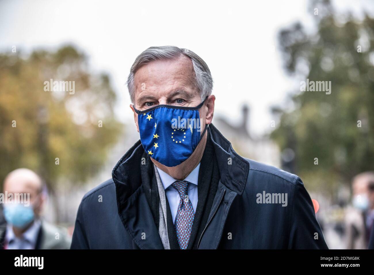 London, UK. 24th Oct, 2020. Michel Barnier arrives in Westminster for Brexit talks, Brexit Trade talks continue in London as the EU's Michel Barnier arrives at the IVS Conference Centre, No.1 Victoria Street today. Credit: Clickpics/Alamy Live News Stock Photo