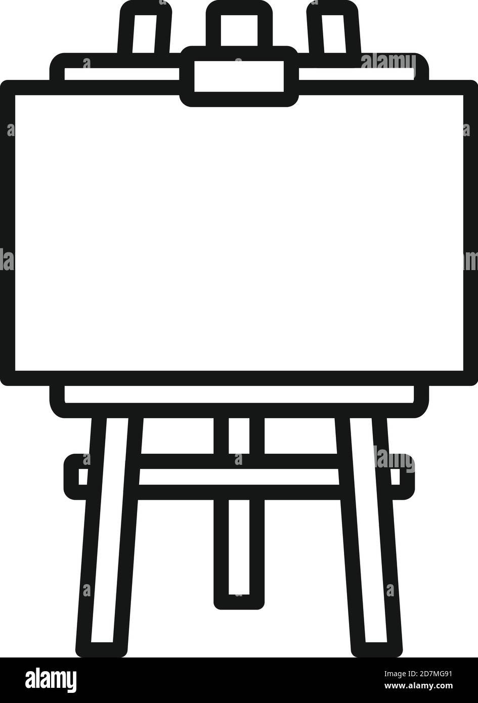 Artist easel icon. Outline artist easel vector icon for web design