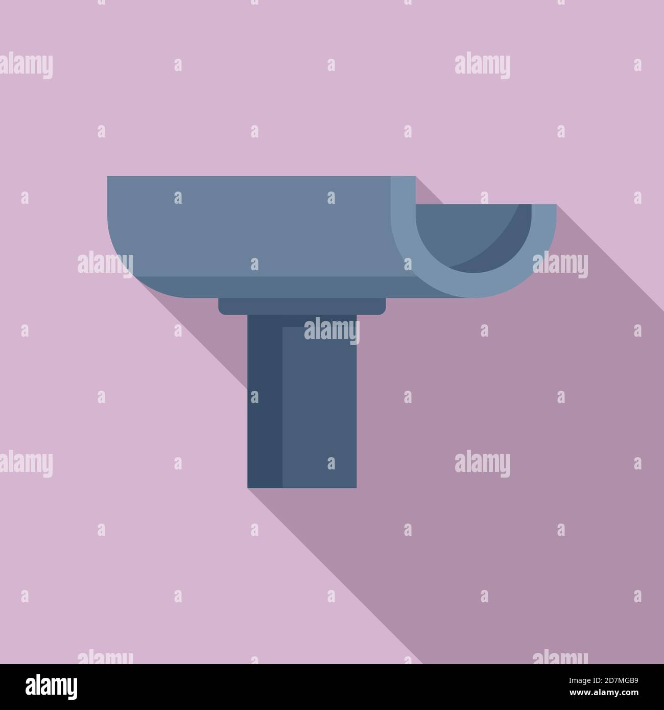 Chute gutter icon. Flat illustration of chute gutter vector icon for web design Stock Vector