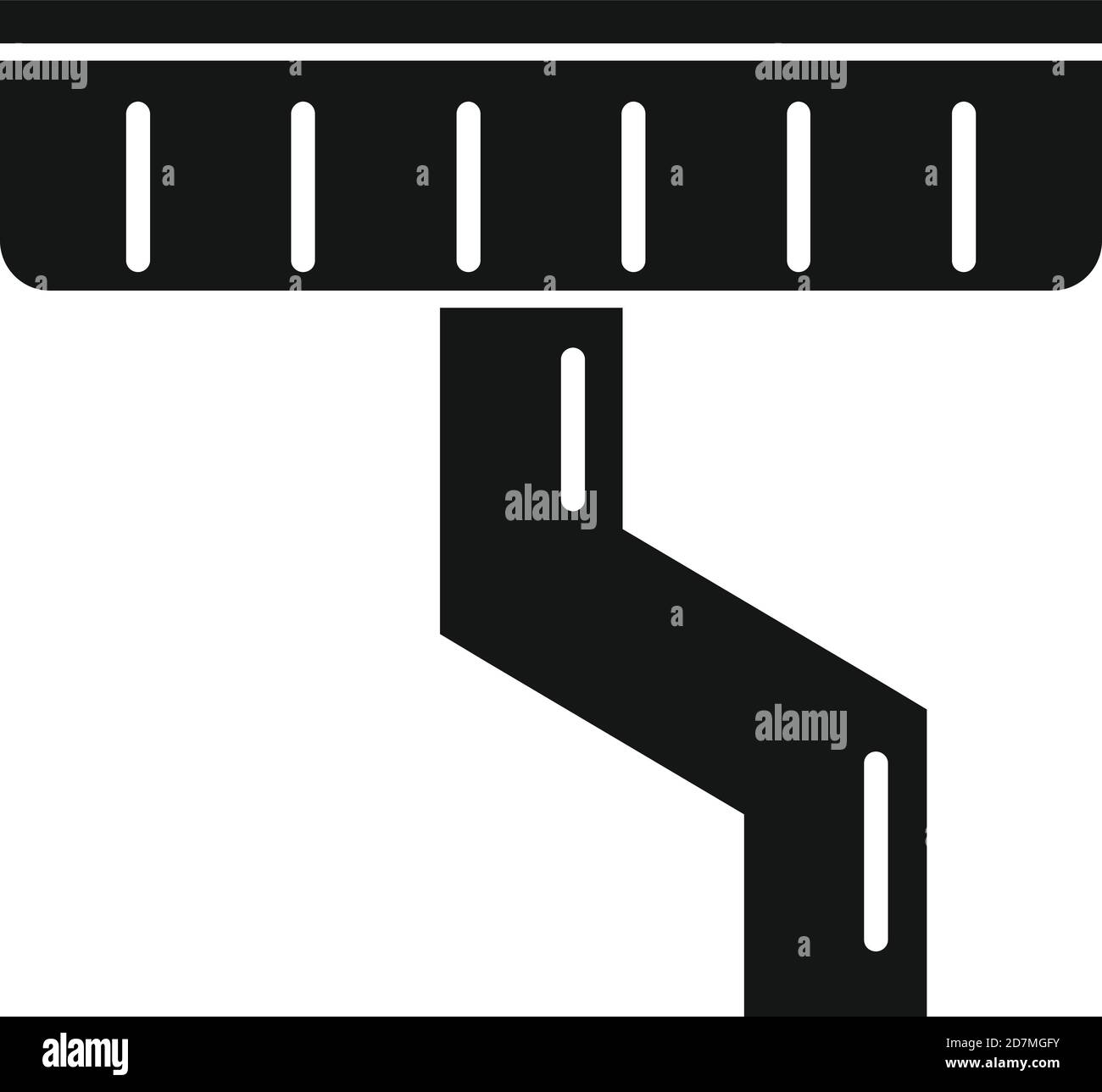 Building gutter icon. Simple illustration of building gutter vector ...