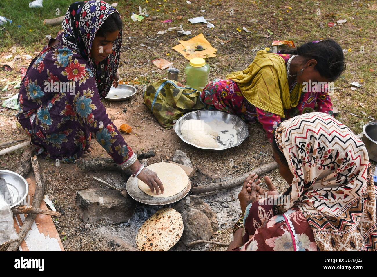 Preparation of Aloo Paratha or roti parantha chapati Punjab, North ...
