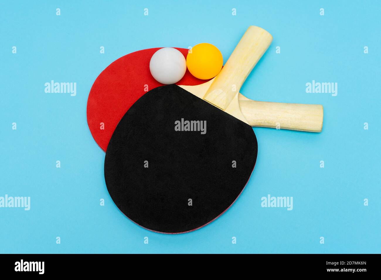 Table Tennis Ping Pong Set Bats And Balls Set Stock Photo