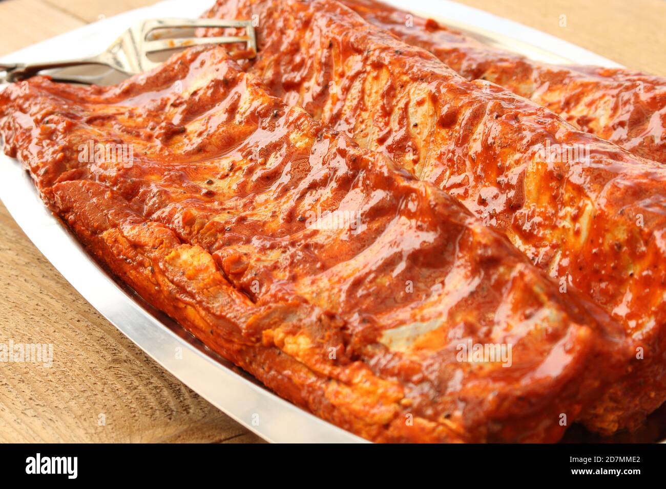 delicious spare ribs on the grill Stock Photo - Alamy
