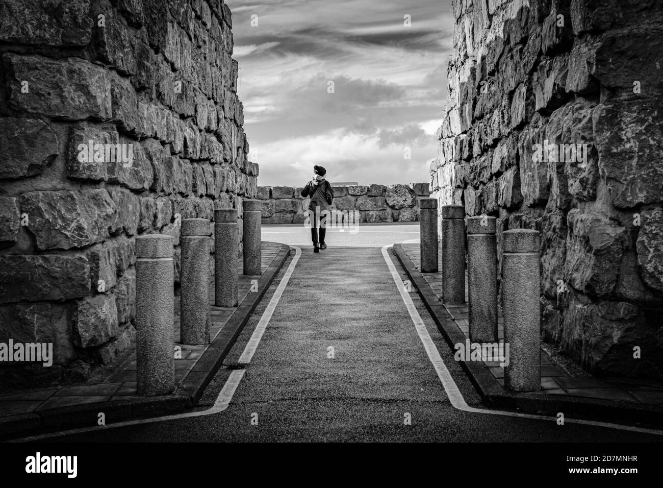 The Coldstones Cut Public Art by Andrew Sabin at Coldstone Quarry, Pateley Bridge, Yorkshire. Stock Photo