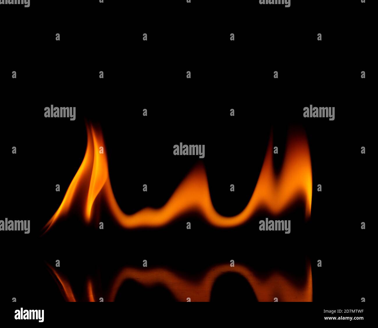Fire flames isolated on black background Stock Photo - Alamy