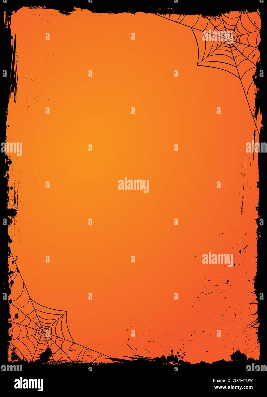 The horizontal blank gradient orange Halloween banner background ...