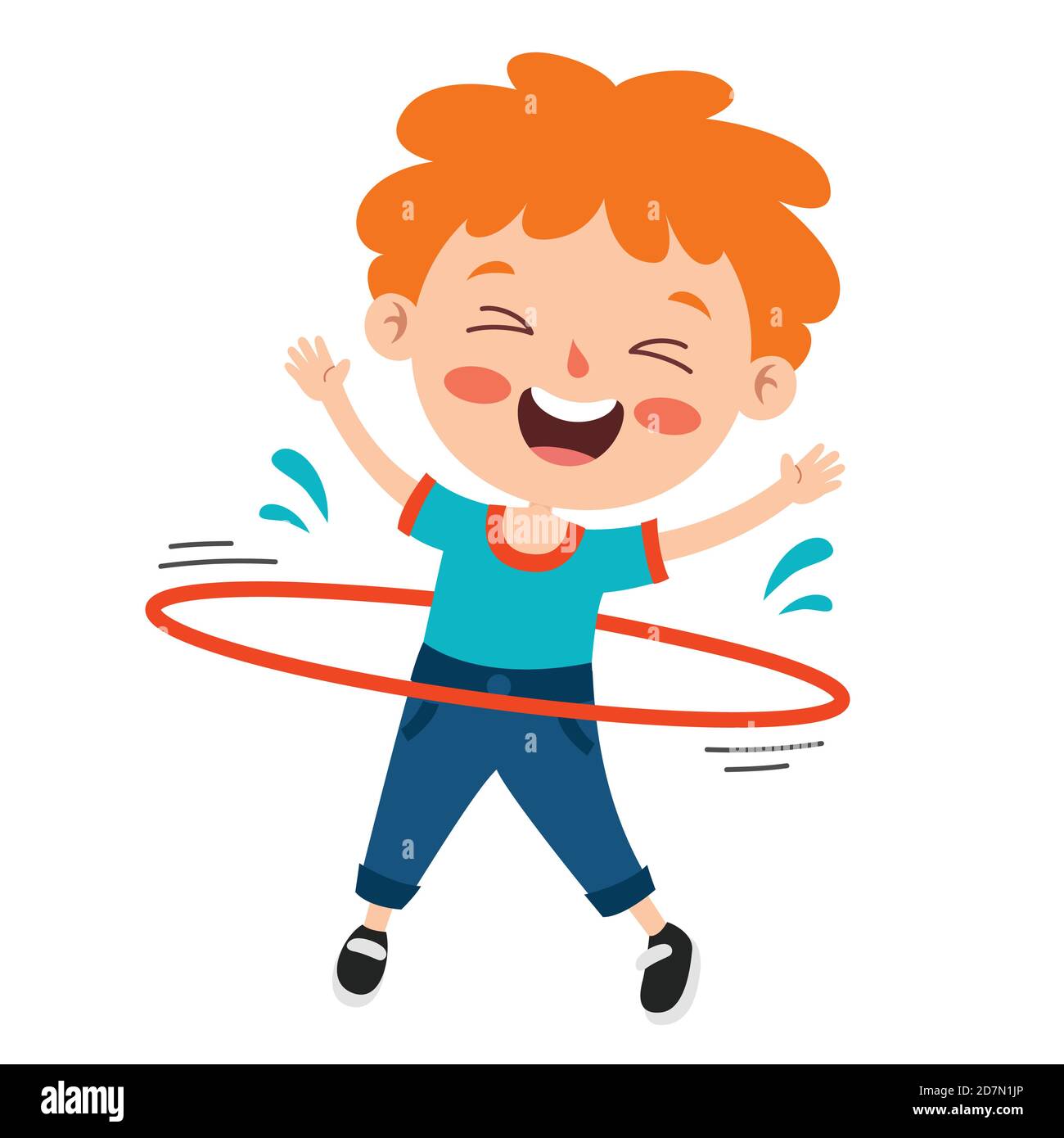 Poses And Expressions Of A Funny Boy Stock Vector