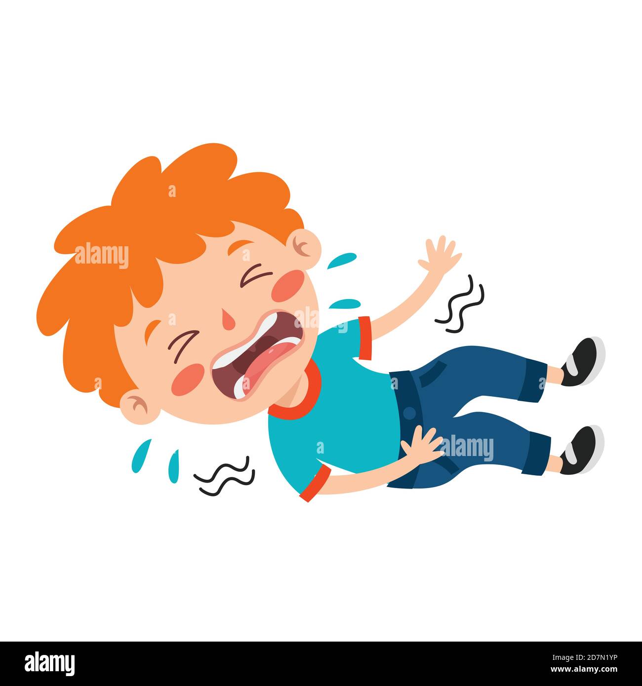 Cartoon boy fall down hi-res stock photography and images - Alamy