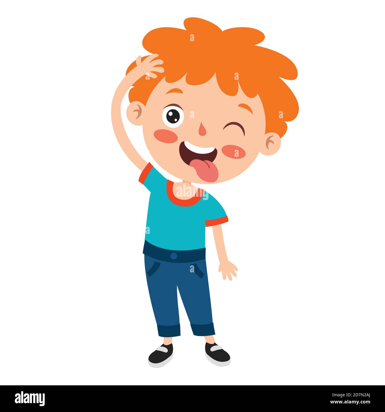 Boy sticking tongue out Stock Vector Images Alamy