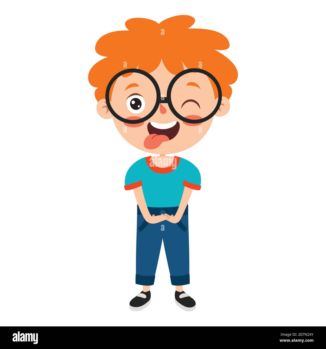 Poses And Expressions Of A Funny Boy Stock Vector Image & Art Alamy