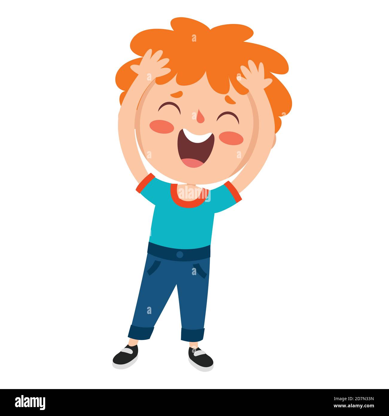 Poses And Expressions Of A Funny Boy Stock Vector Image & Art - Alamy