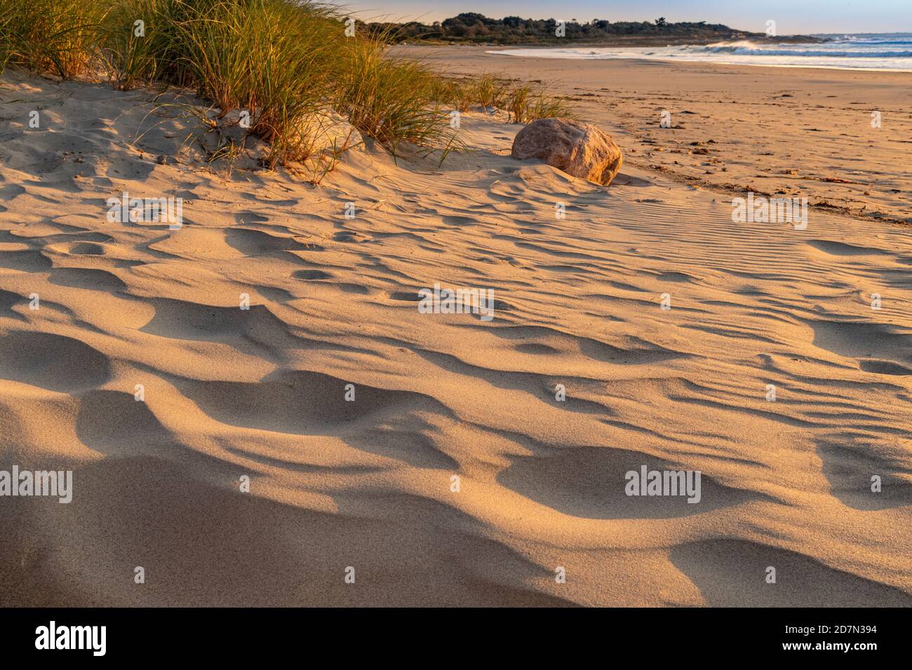 Sand dune patterns, Narragansett, Rhode Island USA Stock Photo