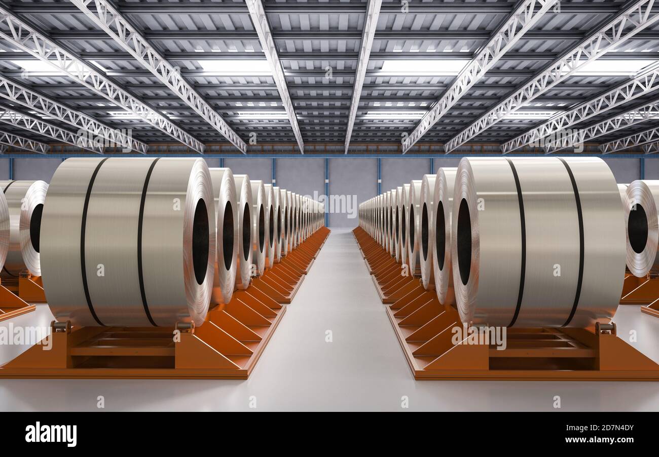 3d rendering roll steel sheets hi-res stock photography and images - Alamy