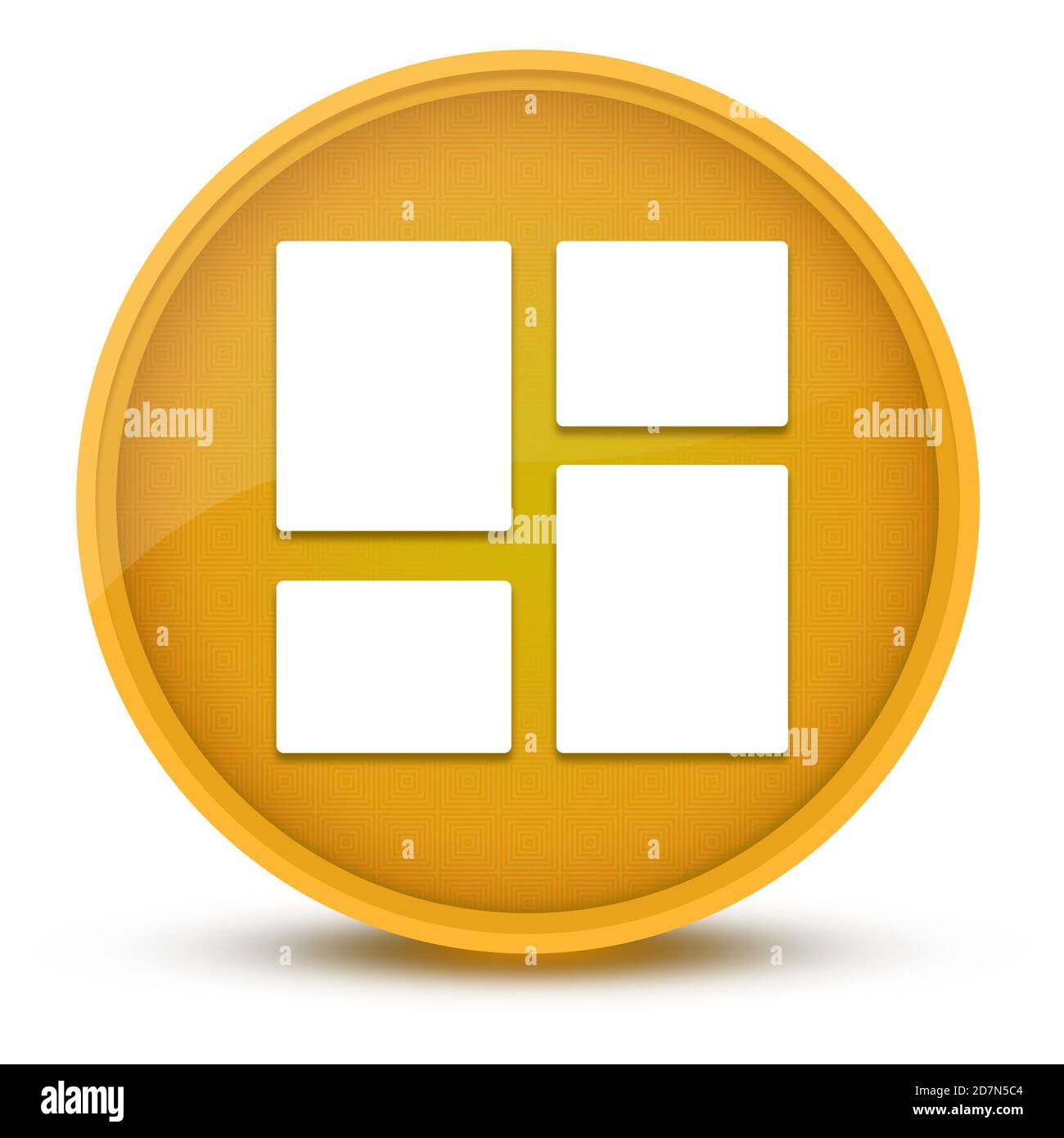 Music Luxurious Glossy Yellow Round Button Abstract Stock