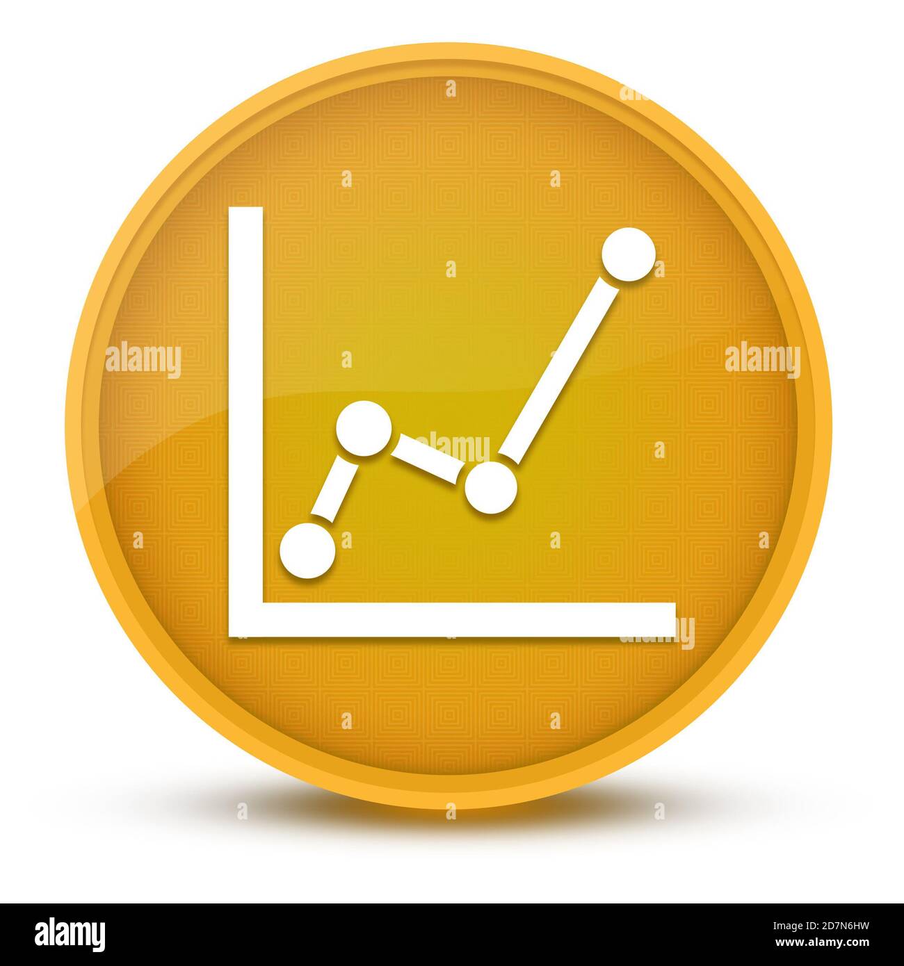 Chart luxurious glossy yellow round button abstract illustration Stock ...