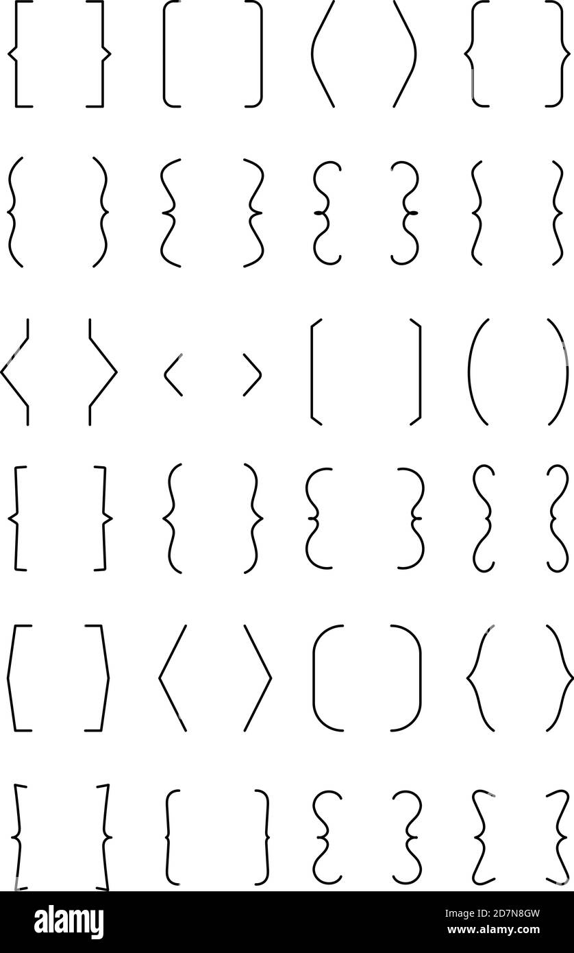 Square brackets font graphic png