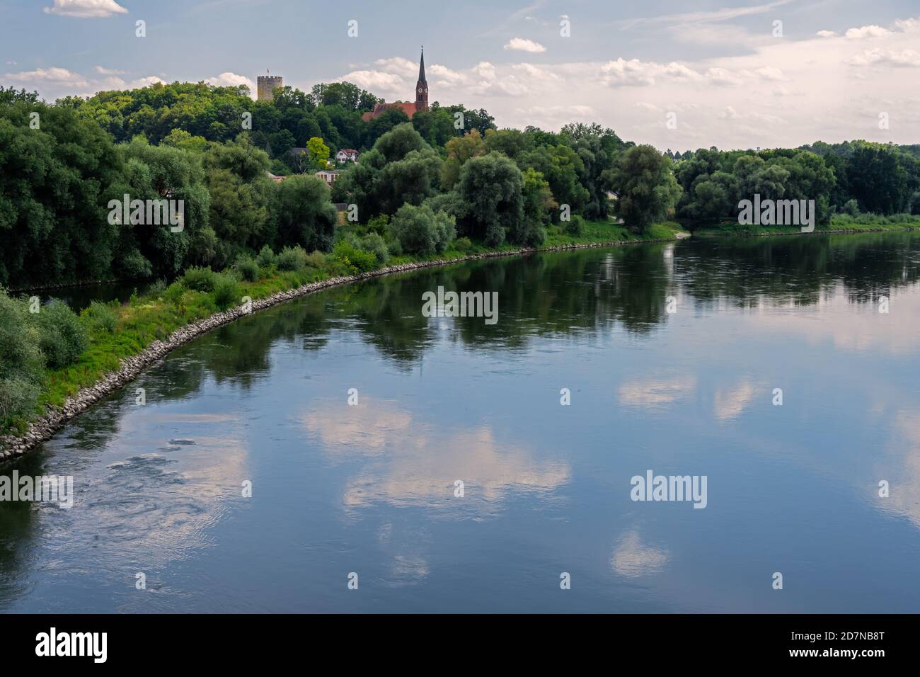 Idyllic landscape at the Danube river in Bavaria Stock Photo - Alamy