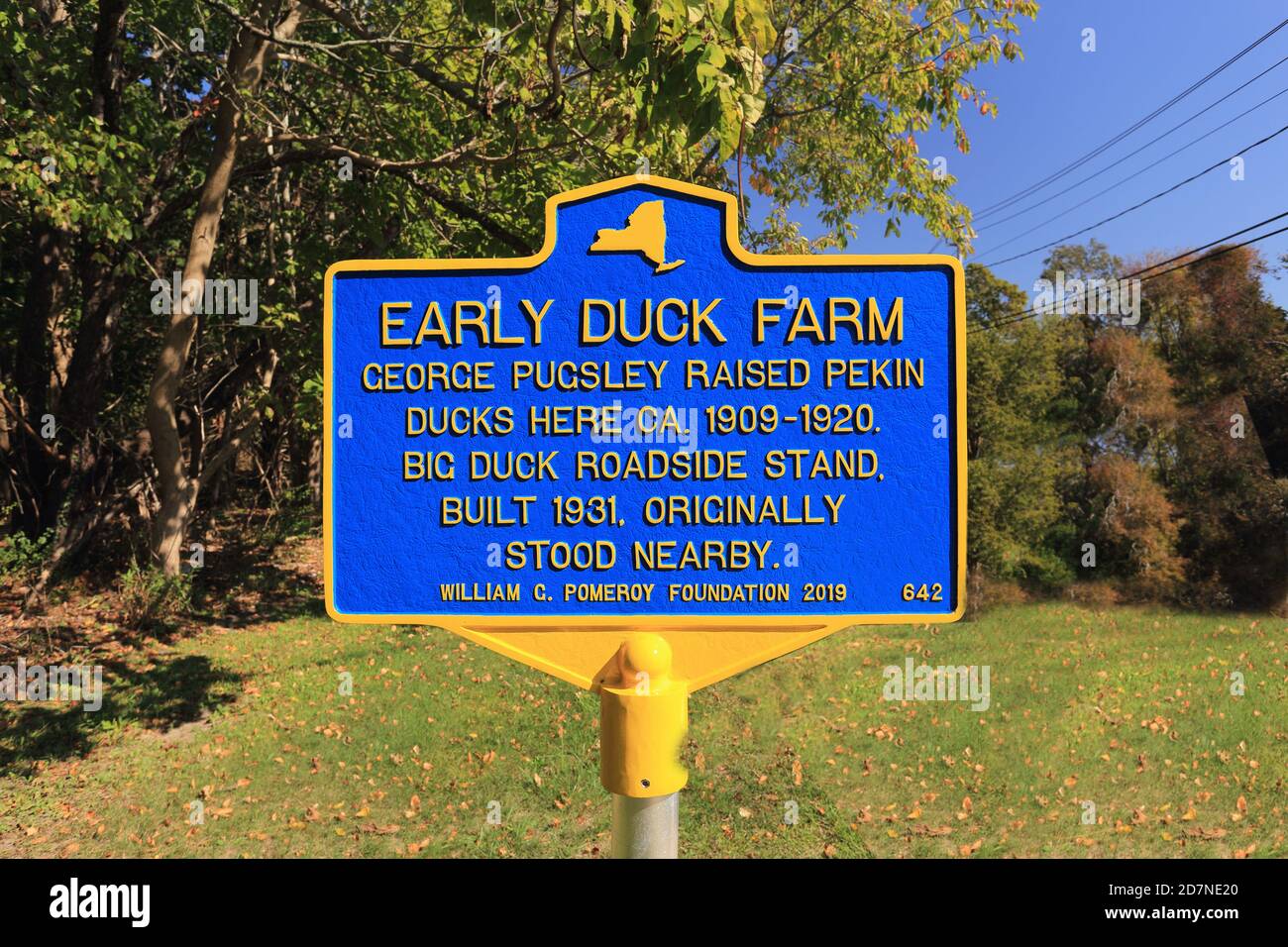 Historic marker Long Island New York Stock Photo Alamy