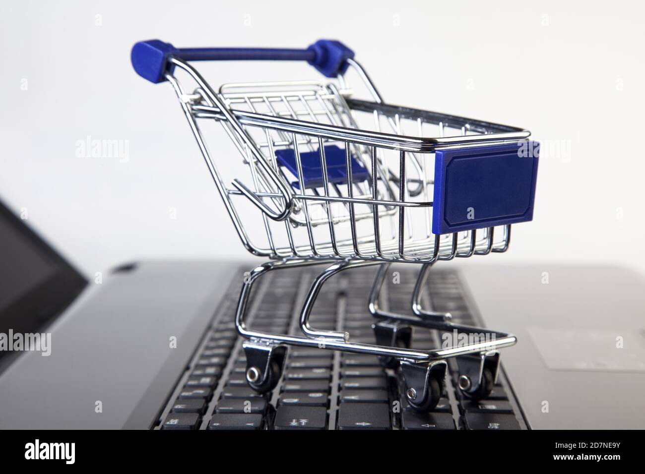 online shopping tray Stock Photo