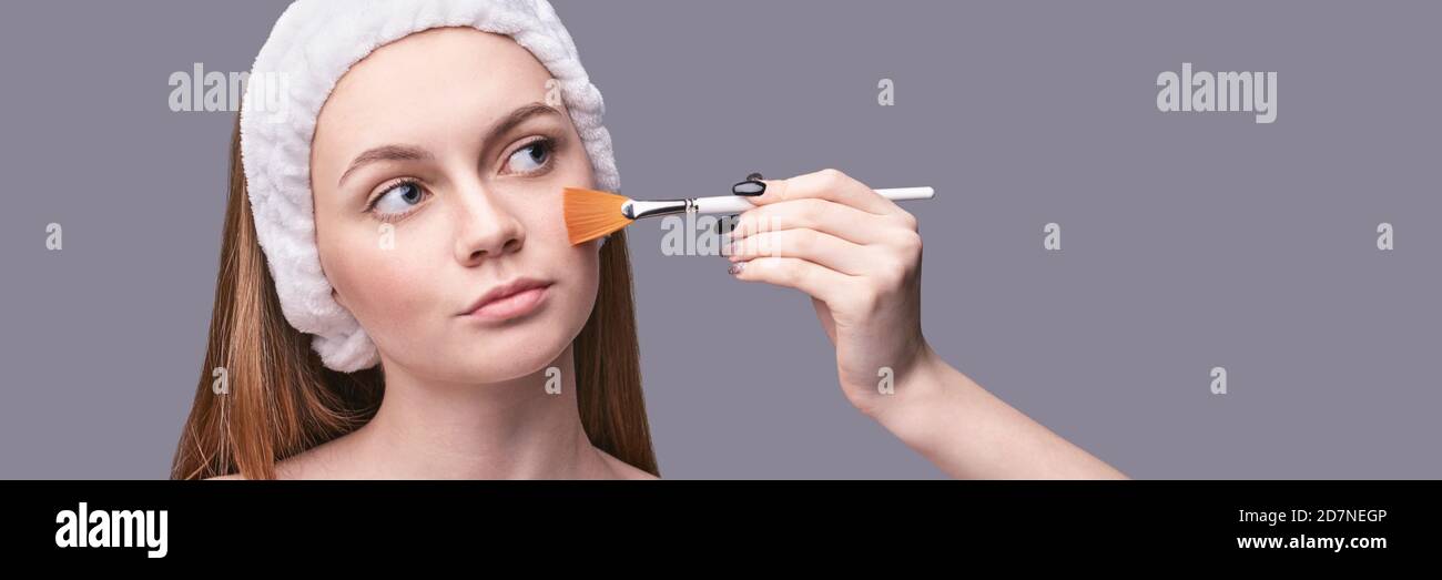 Skincare banner facial peeling hi-res stock photography and images - Alamy
