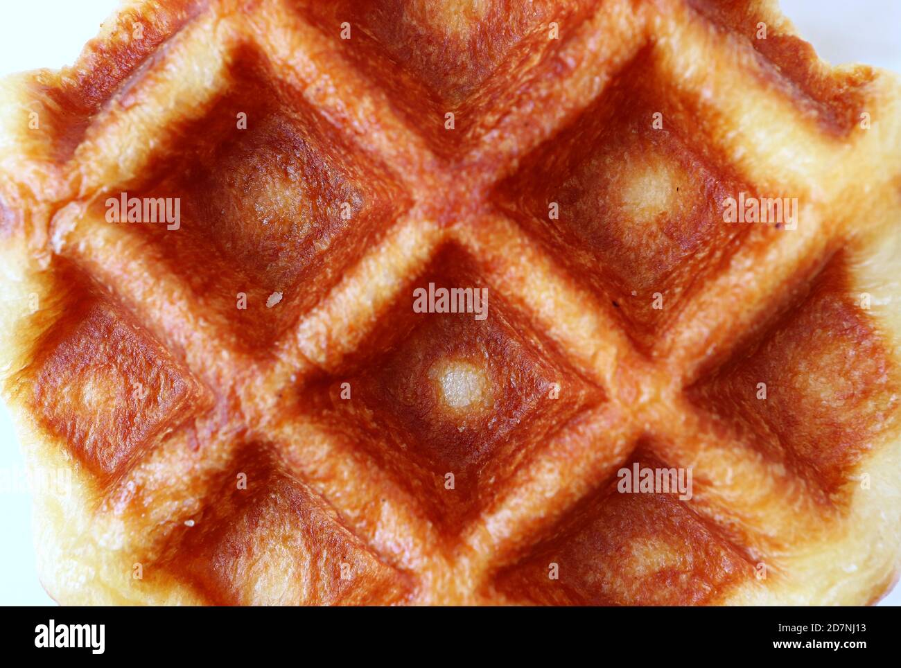 Closeup the Texture of Delectable Belgian Liege Waffle Stock Photo Alamy