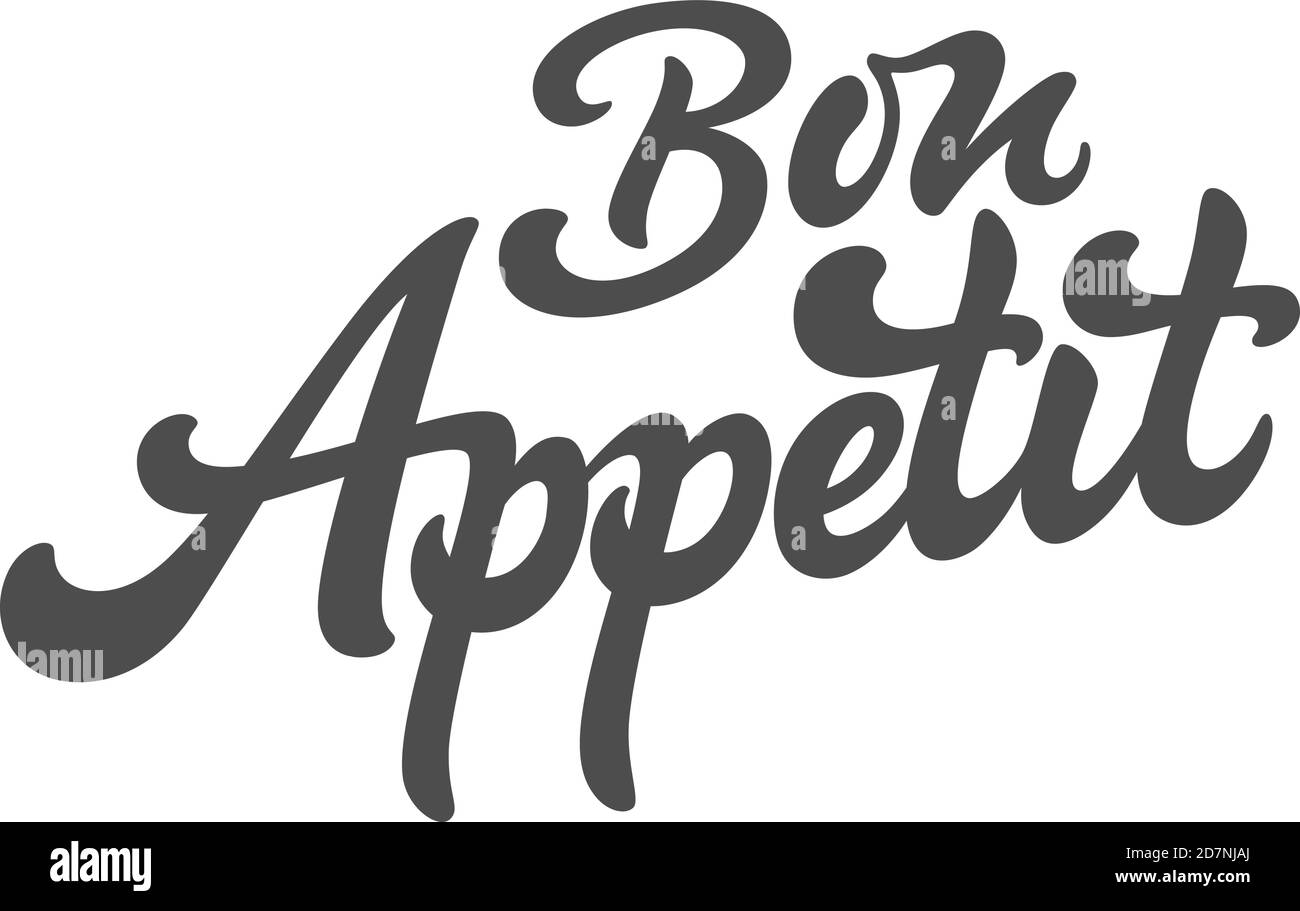 Bon Appetit vector text logo Stock Vector