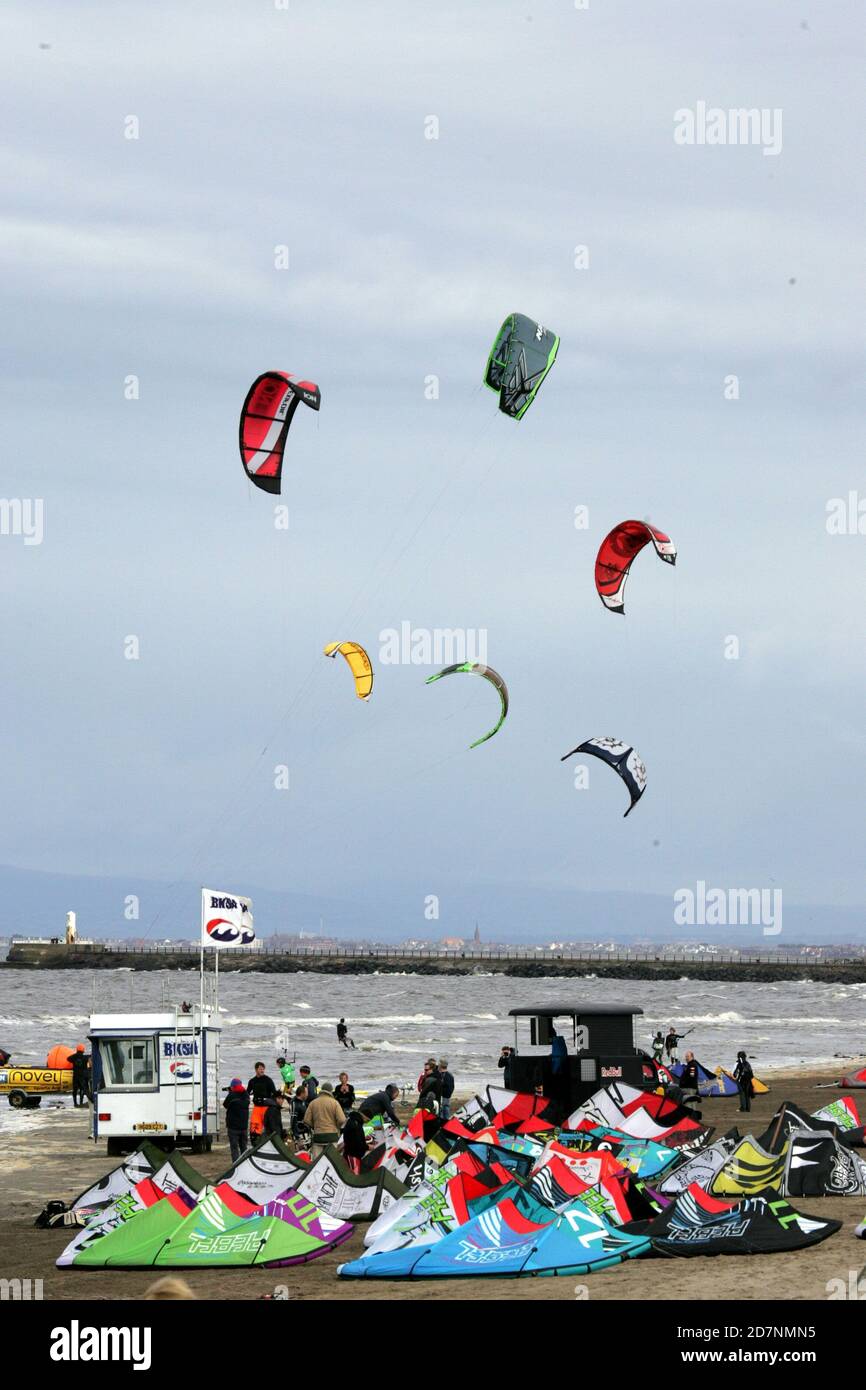 Windsurfing and wind kiteing competition at Ayr Seafront and Low Green