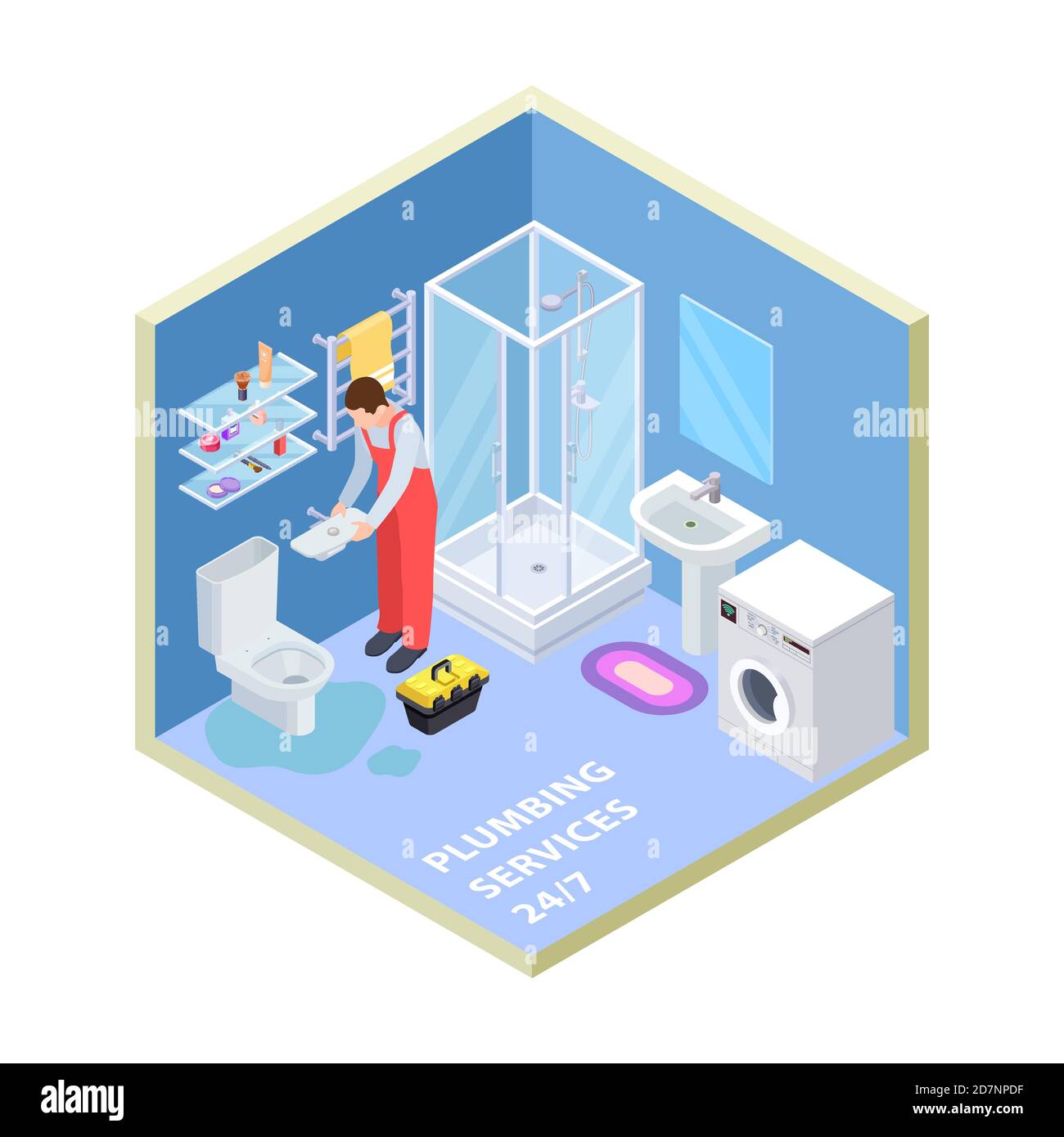 Toilet Installation Stock Vector Images Alamy 0978