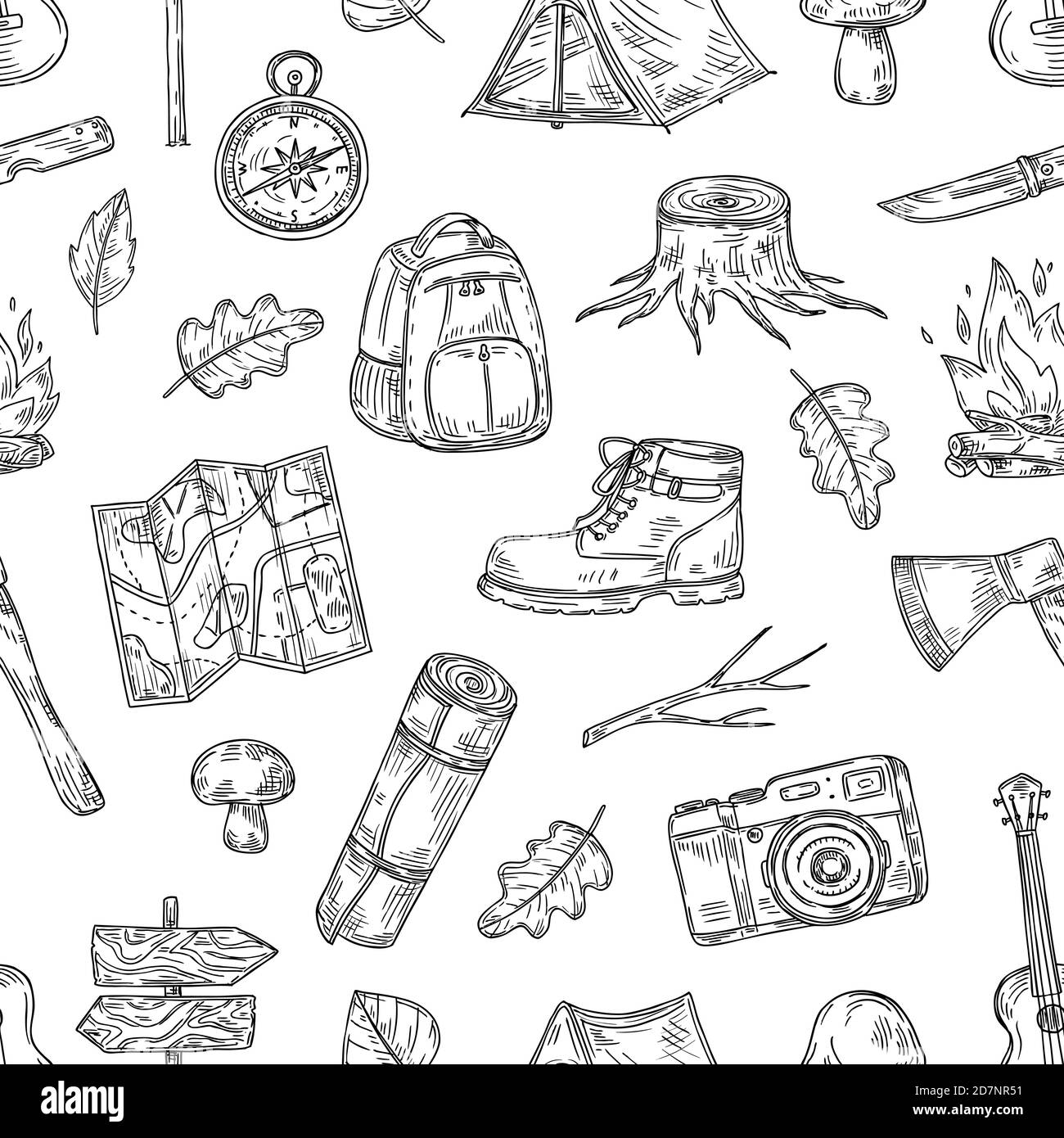 Hiking in family Stock Vector Images Alamy