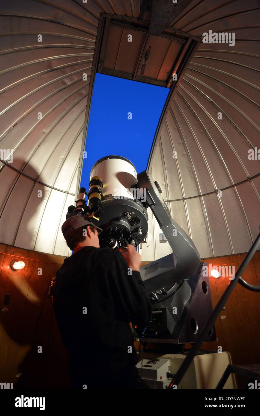The STAR Observatory at the Laramie campus of the University of Wyoming. Wyoming, USA Stock