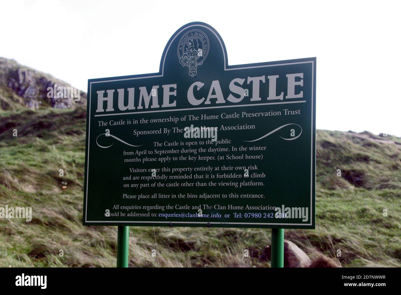 Borders Greenlaw Hume Castle,Scotland, UK. Hume Castle is the heavily