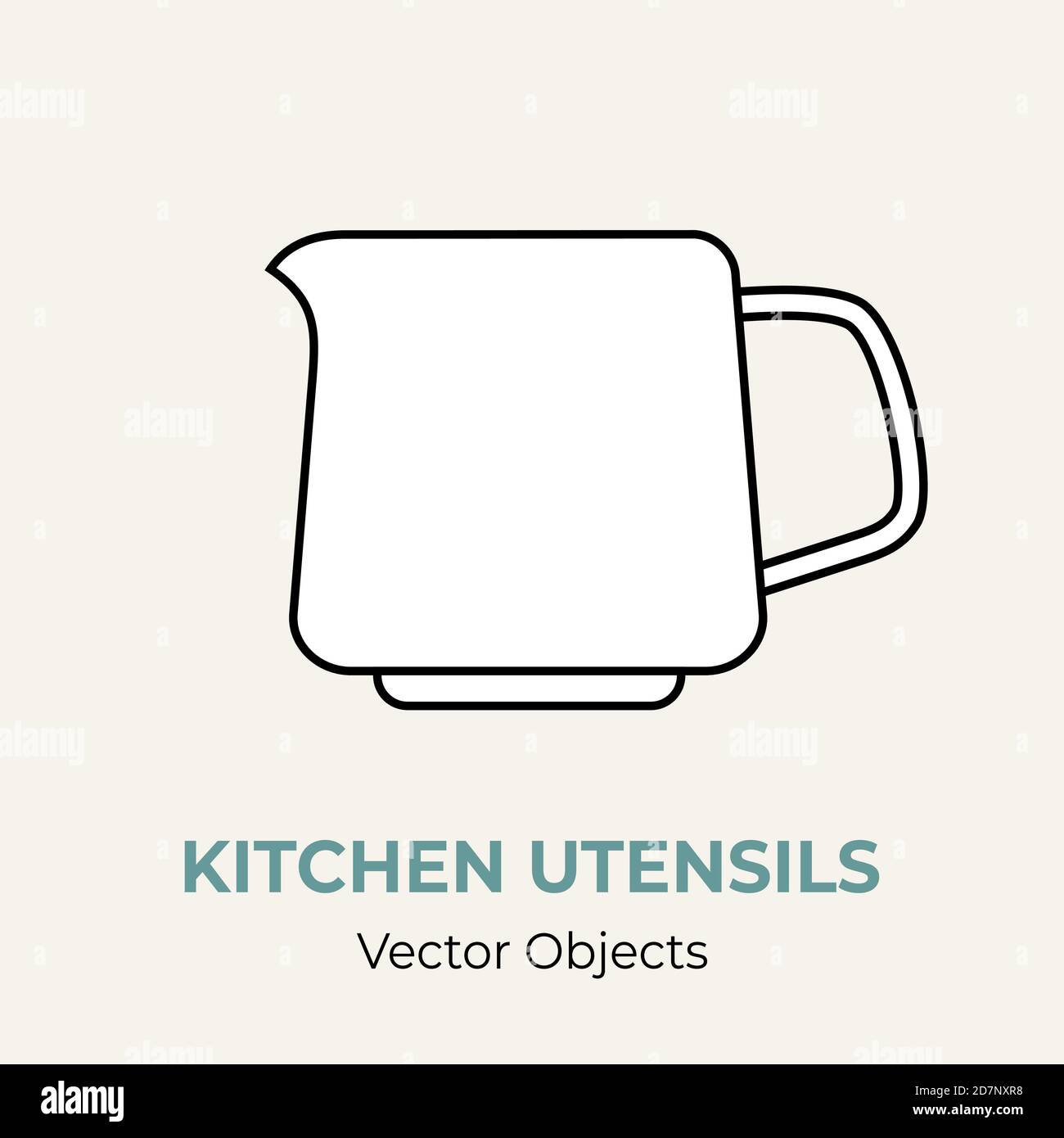 Jug coffee or tea canister pitcher simple logo Vector Image