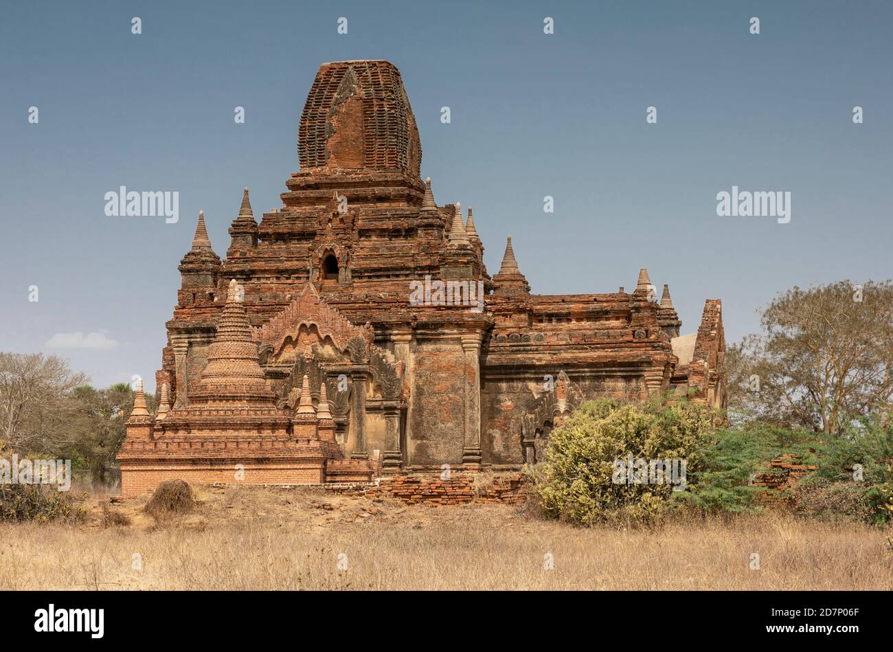 Ancient Thakya Hit at Bagan, Myanmar Stock Photo