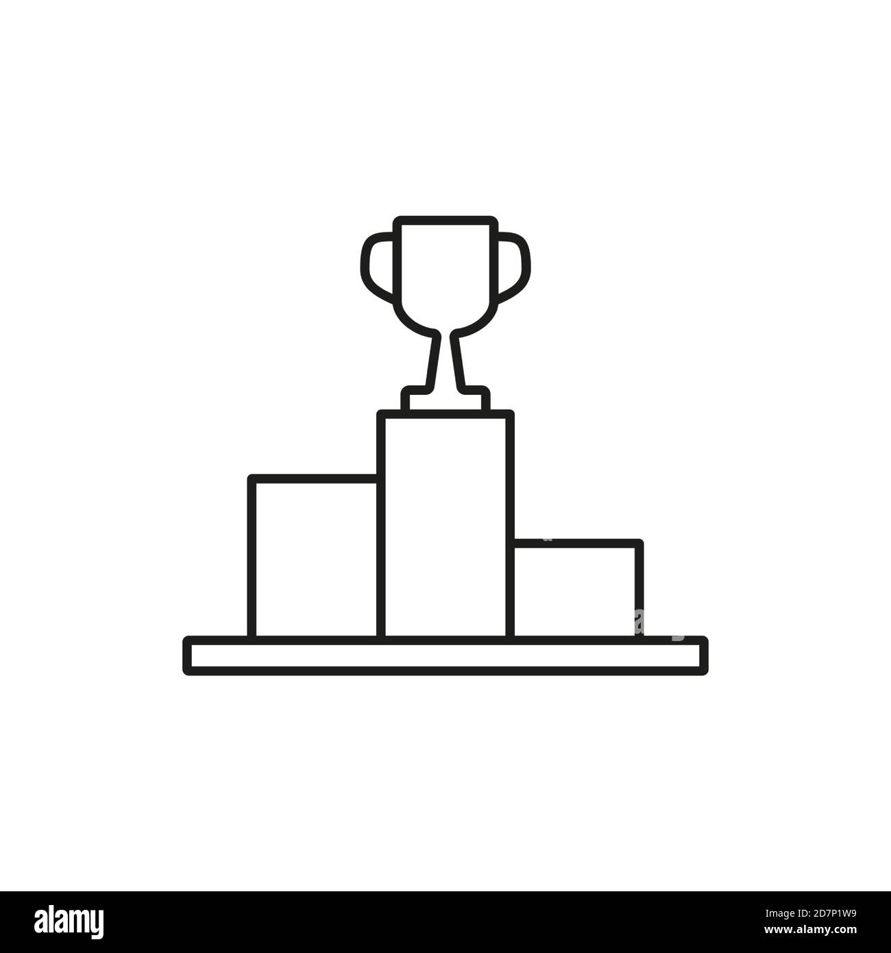 winner podium icon element of hockey icon for mobile concept and web apps. Thin line winner podium icon can be used for web and mobile. Premium icon Stock Vector