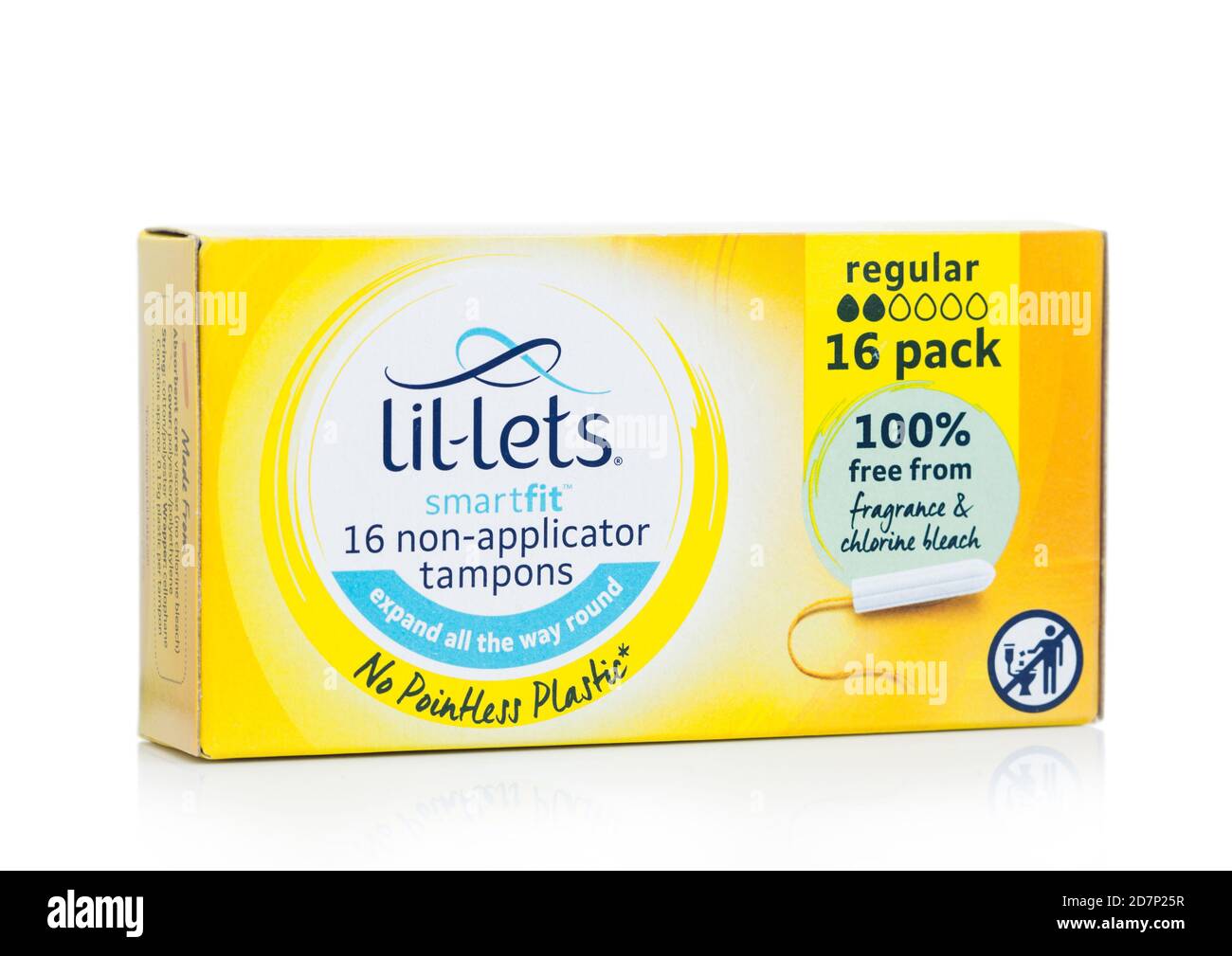 LONDON, UK - OCTOBER 14, 2020: Box of Lil-lets non-applicator tampons on  white background Stock Photo - Alamy