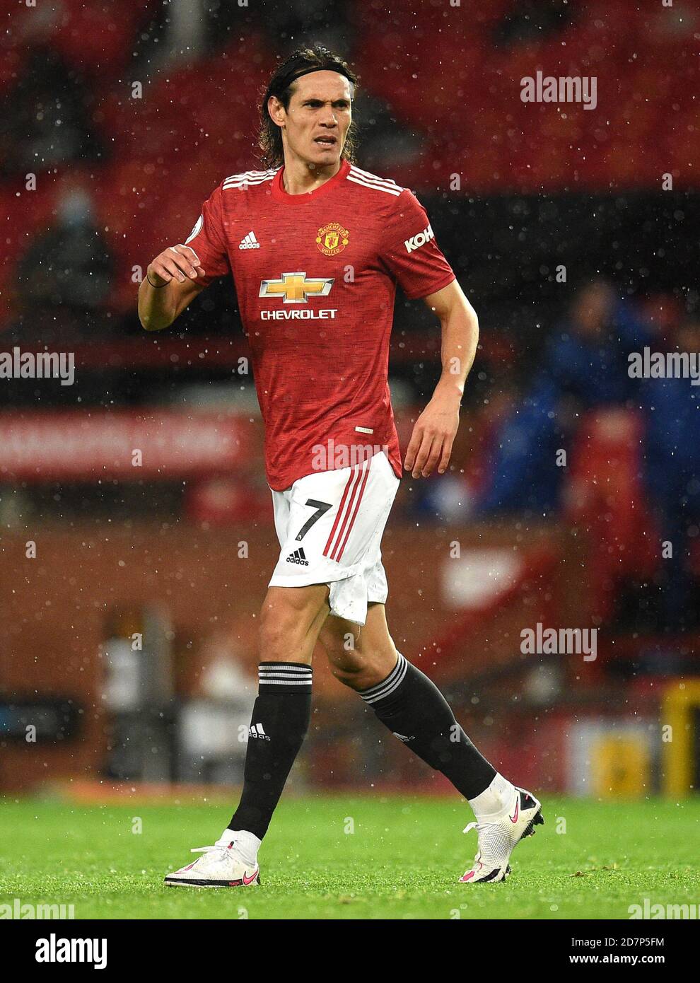 Manchester United S Edinson Cavani During The Premier League Match At Old Trafford Manchester Stock Photo Alamy