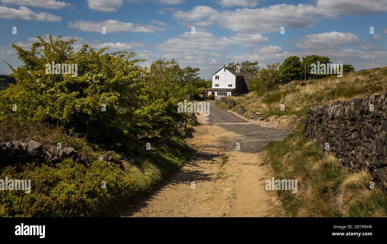 Old green lane on the side of Pots and Pans Hill at Greenfield