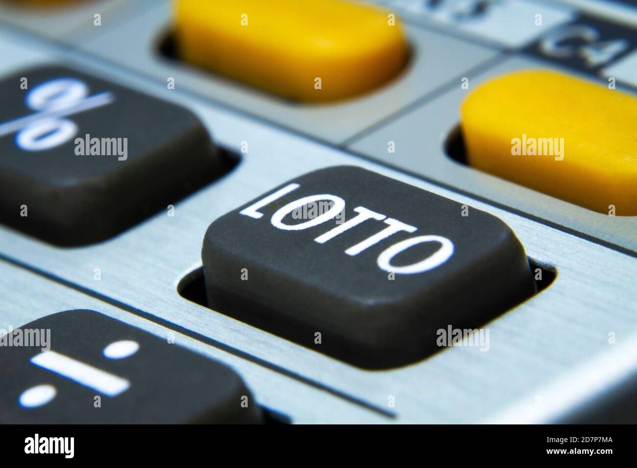 Special Lotto button for your lucky number on a calculator Stock Photo -  Alamy