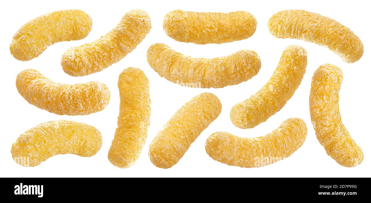 Sweet corn sticks isolated on white background Stock Photo