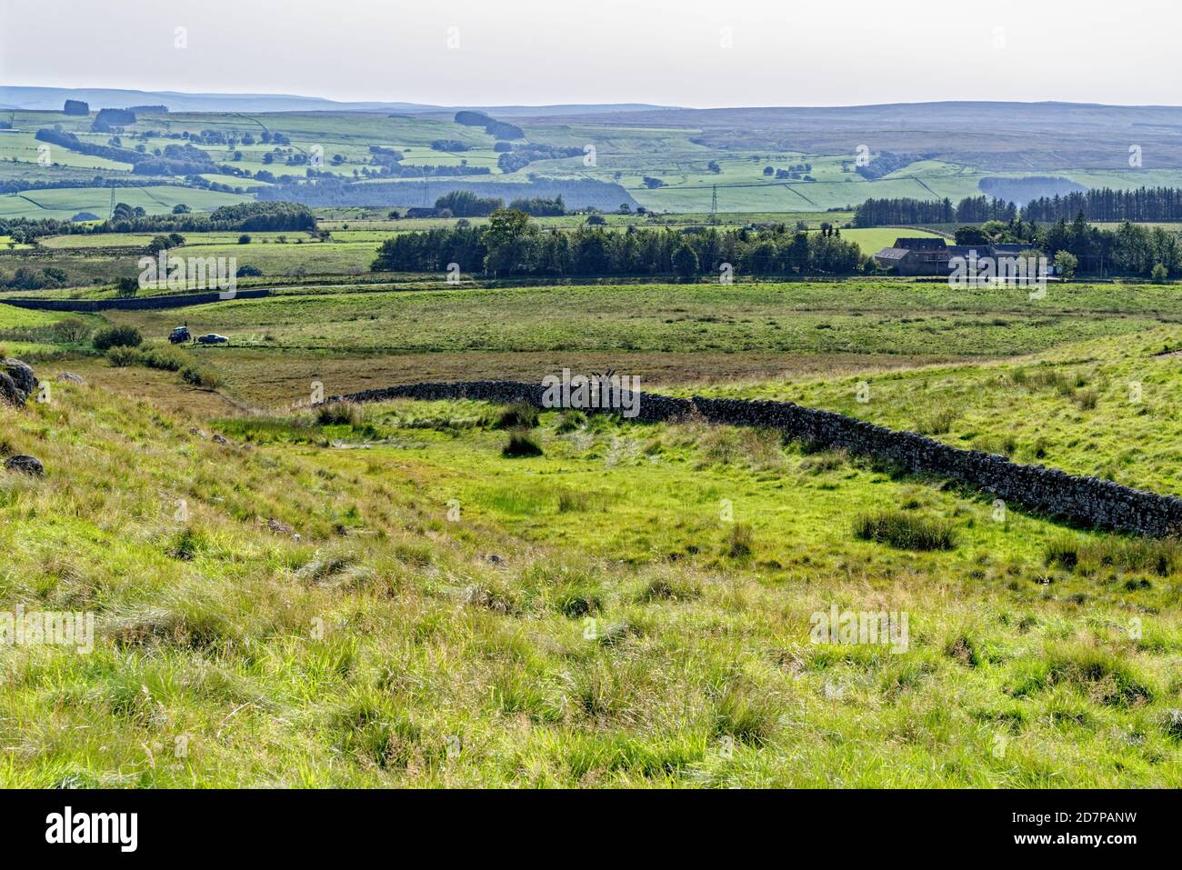 Hadrian's Wall, Northumberland National Park, Northumberland, England, United Kingdom - 17th of September 2020 Stock Photo