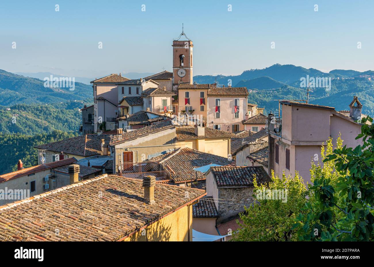 The beautiful village of Canterano, in the Province of Rome, Lazio, Italy. Stock Photo