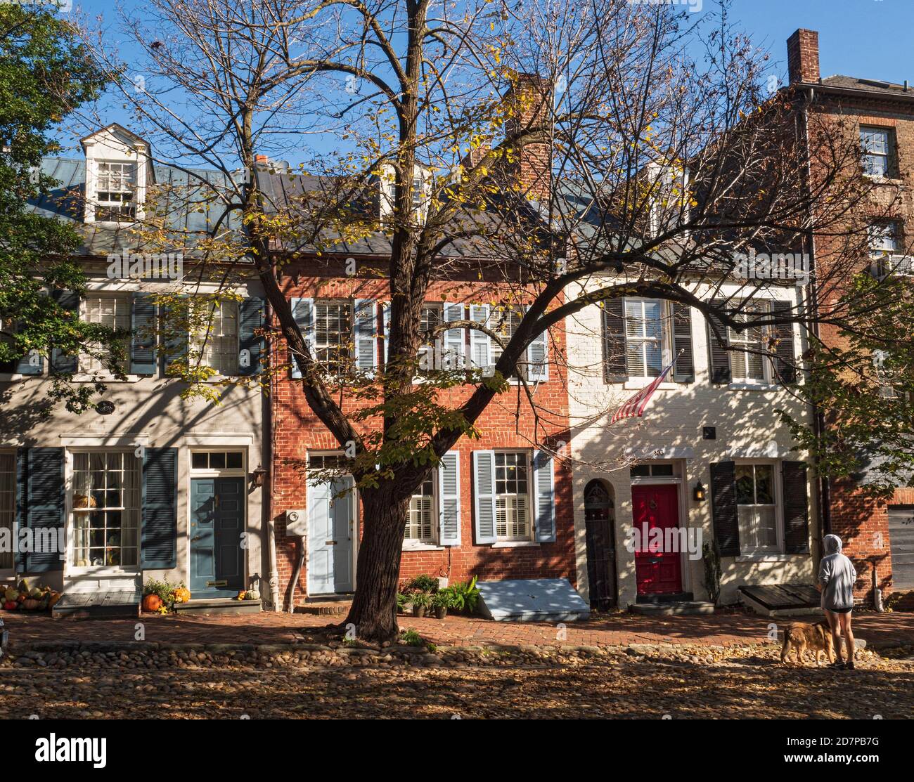 The 100 block of Prince Street in Alexandria is known as Captain's Row