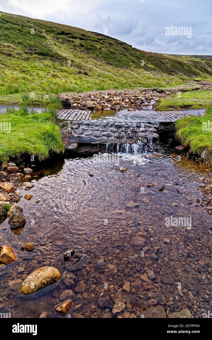 The ford over Bleaberry Gill near Langthwaite in the Northern Yorkshire Dales, North Yorkshire, England, United Kingdom Stock Photo