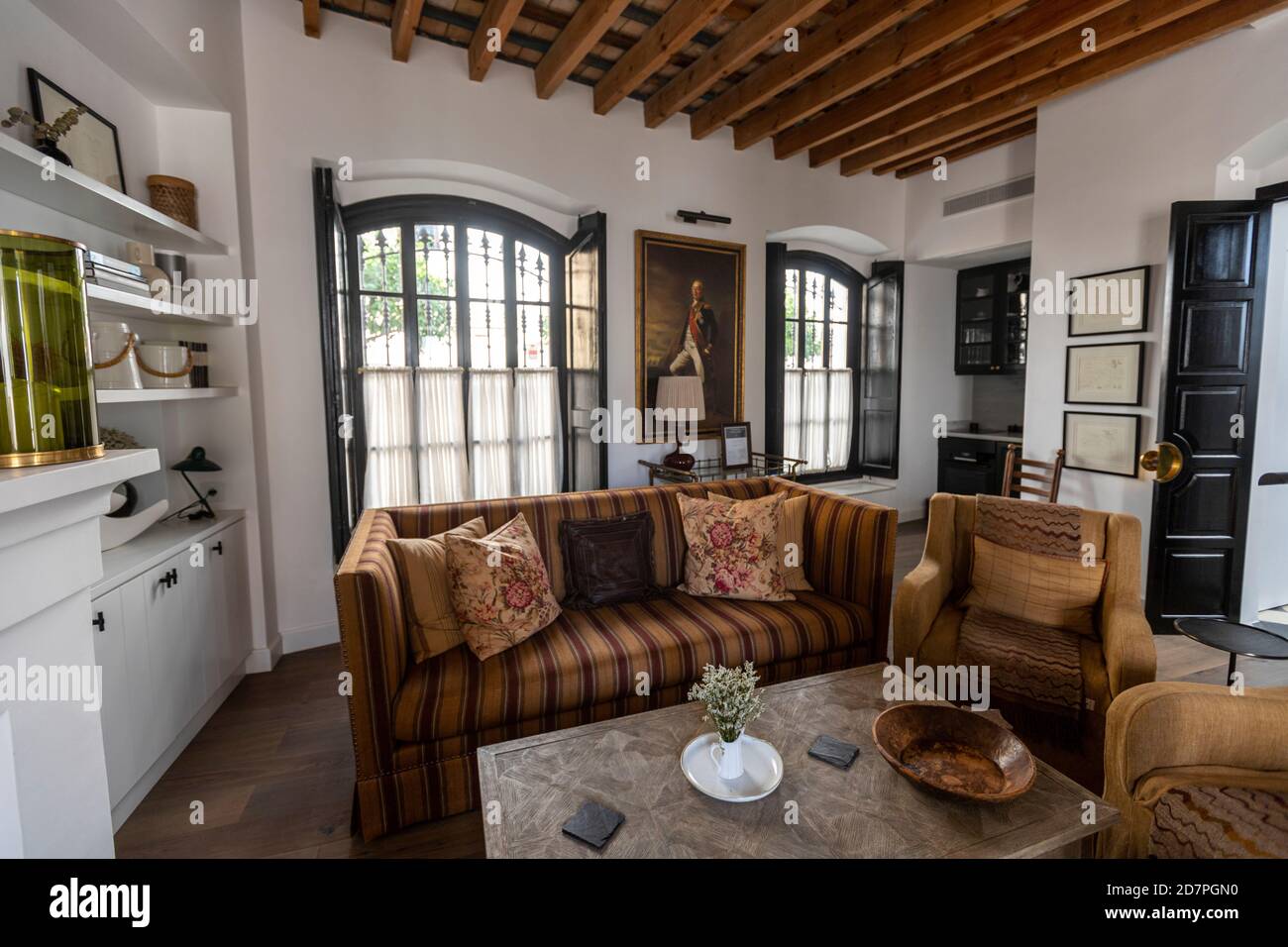 House interior of a boutique hotel in Vejer de la Frontera, Cadiz province, Andalusia, Spain Stock Photo