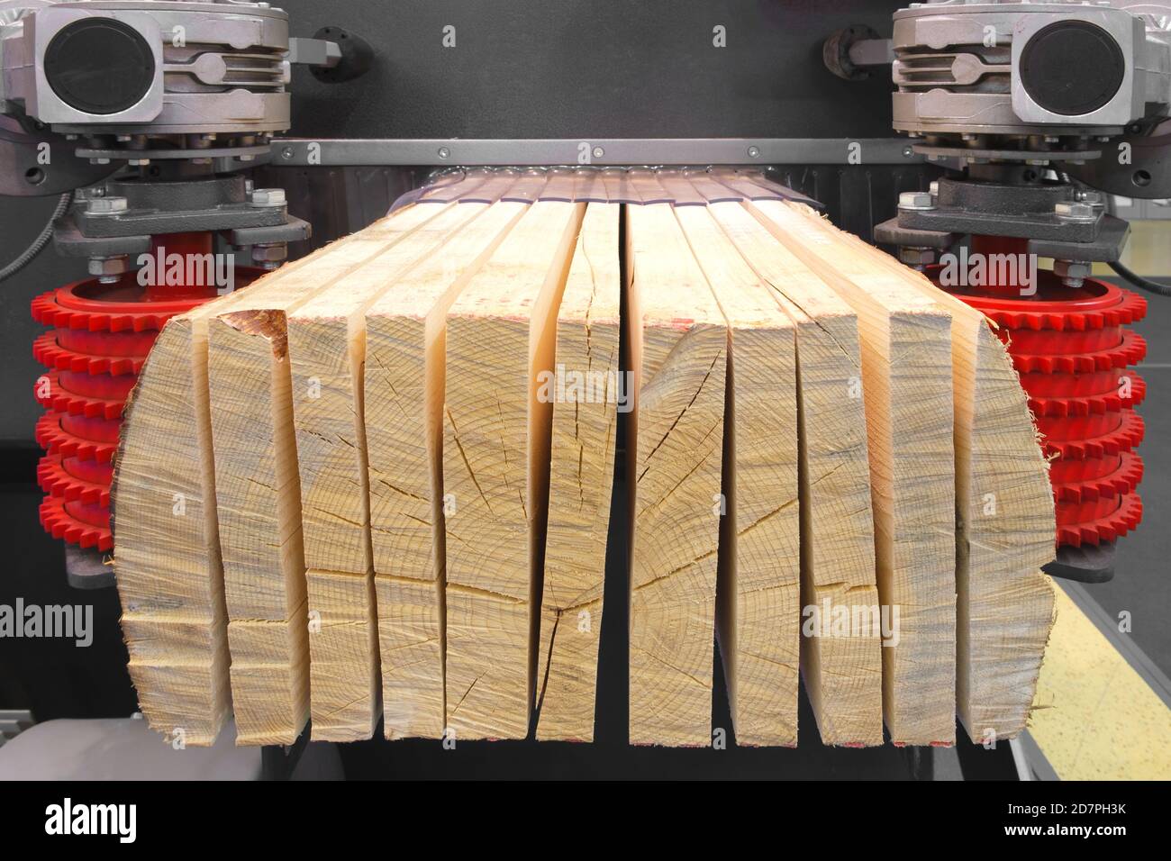 Woodworking Sawmill. sawmill on a wood manufacture. Modern sawmill